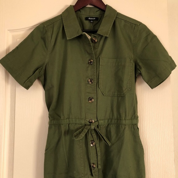 Madewell Wide-Leg Utility Jumpsuit in Olive - Picture 6 of 8